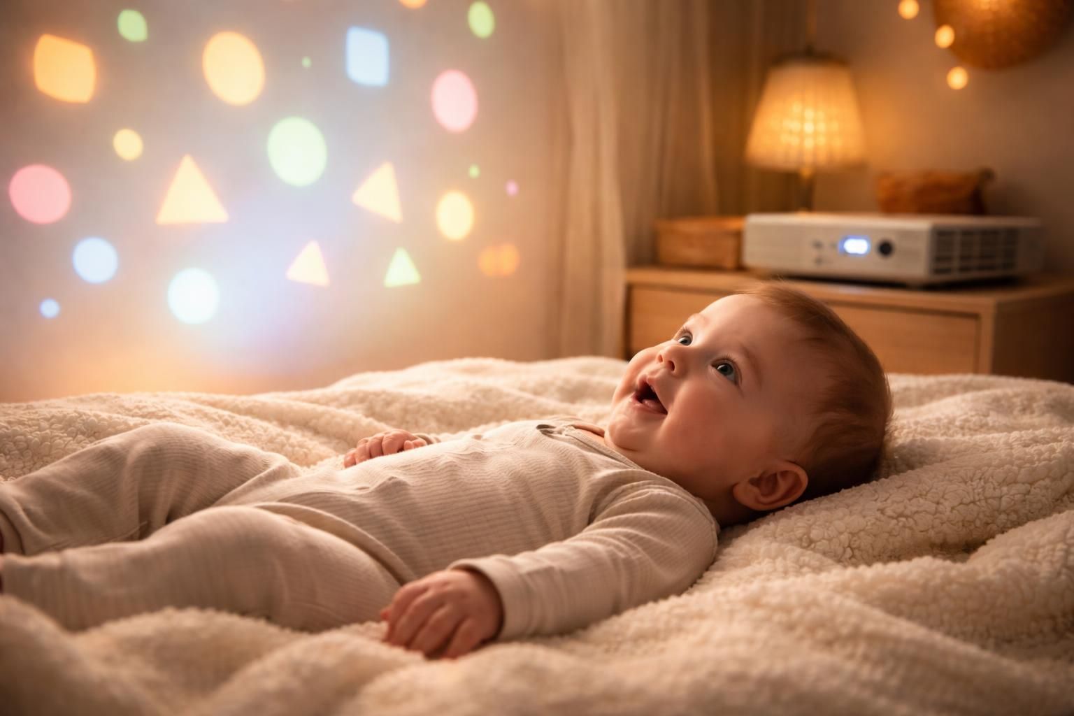 découvrez comment éveiller votre bébé grâce à des formes simples projetées avec un vidéoprojecteur epson, stimulant ainsi son imagination et son développement visuel dès les premiers mois.