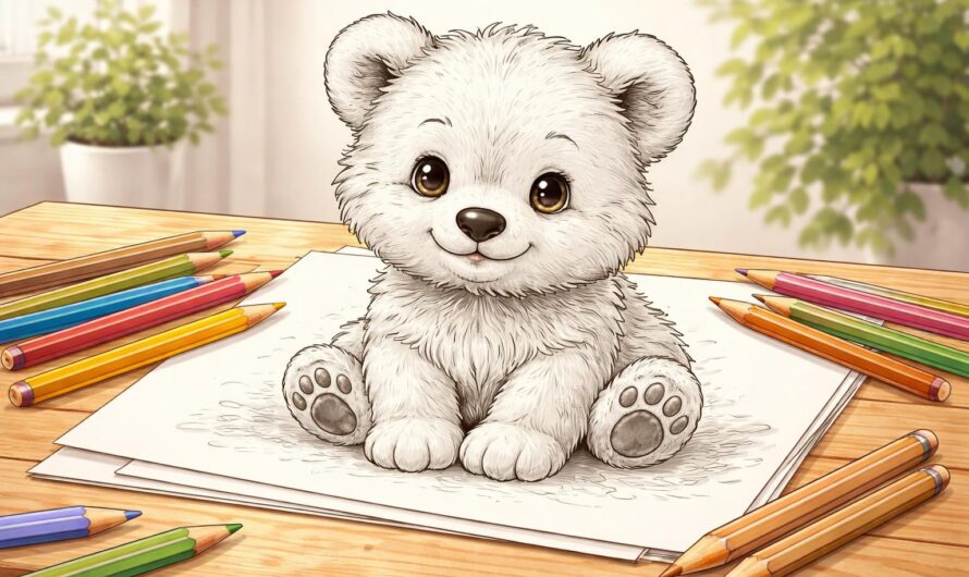 Le coloriage d&rsquo;un ourson : un passe-temps relaxant pour les adultes