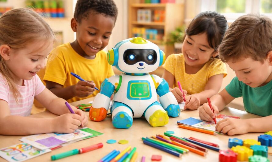 Le robot à colorier : un allié pour développer les compétences motrices des enfants