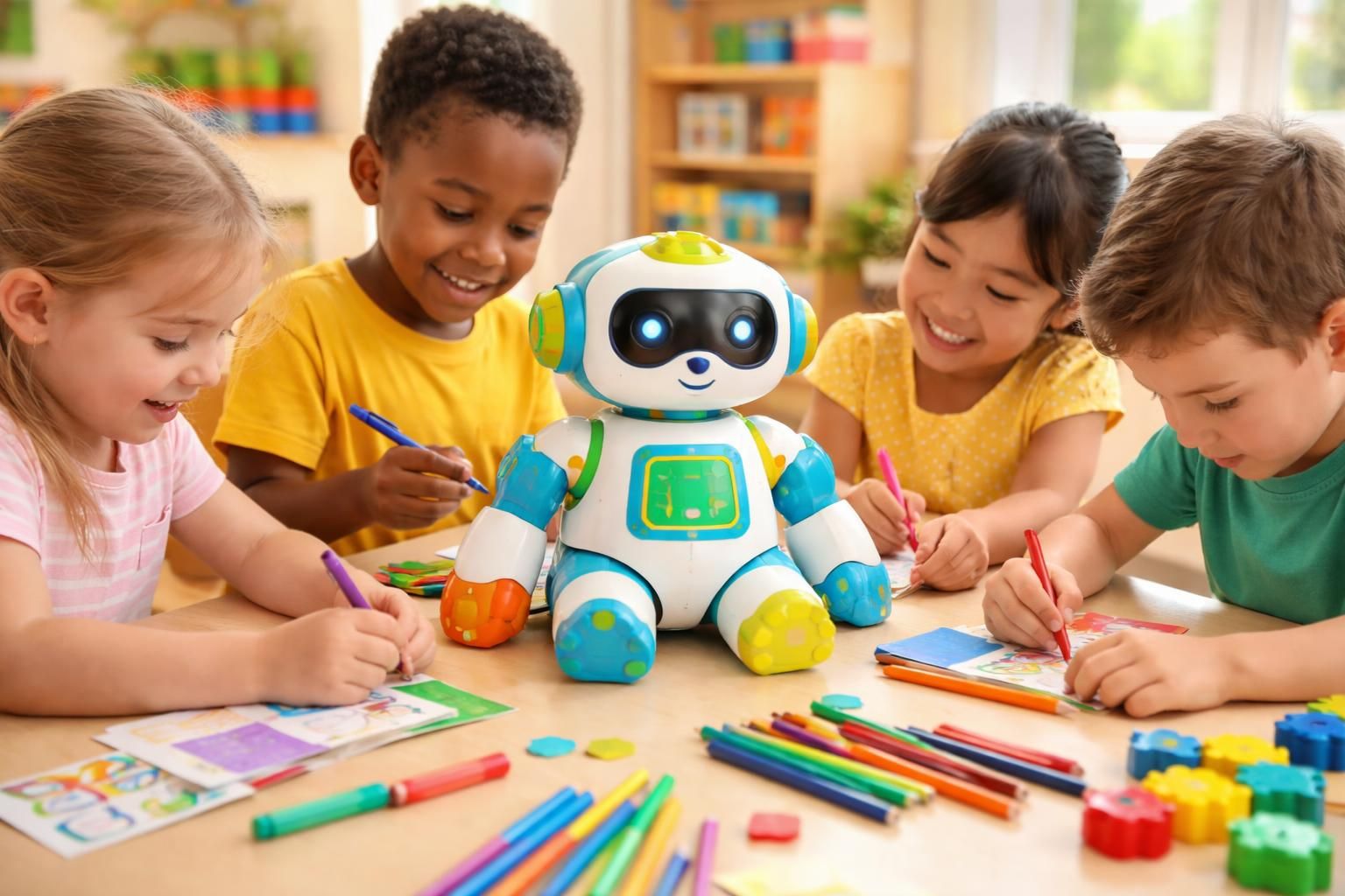 découvrez comment le robot à colorier aide les enfants à développer leurs compétences motrices tout en s'amusant, grâce à une activité ludique et éducative.