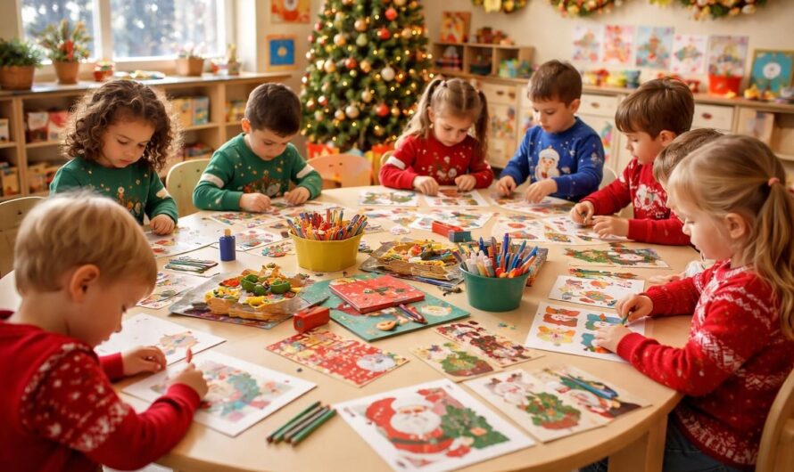 5 activités ludiques autour de la carte de Noël pour maternelle