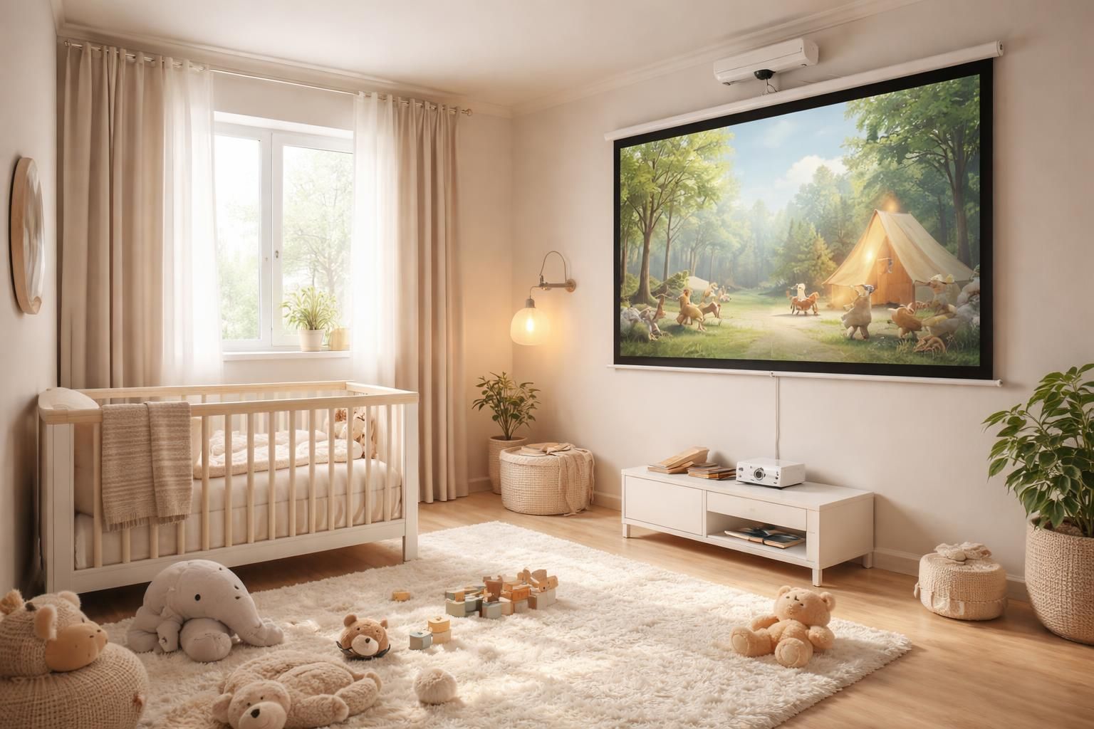 découvrez comment installer en toute sécurité un écran de projection dans la chambre de votre bébé pour un environnement sûr et agréable.