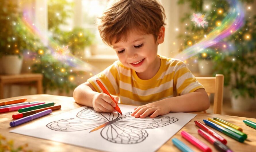 Comment le papillon à colorier peut stimuler l&rsquo;imagination des petits
