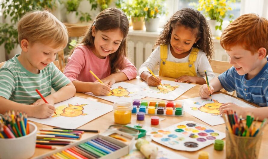 Comment organiser un après-midi de coloriage d&rsquo;un poussin réussi