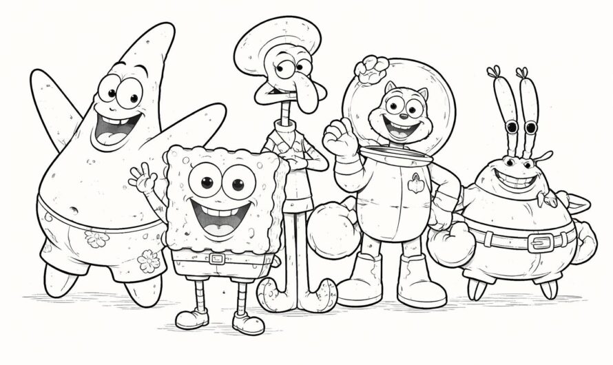 Les 5 personnages incontournables à colorier avec Bob l&rsquo;éponge