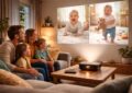revivez les doux moments de votre bébé en famille grâce au vidéoprojecteur acer, projetant vos photos pour des souvenirs inoubliables et partagés.