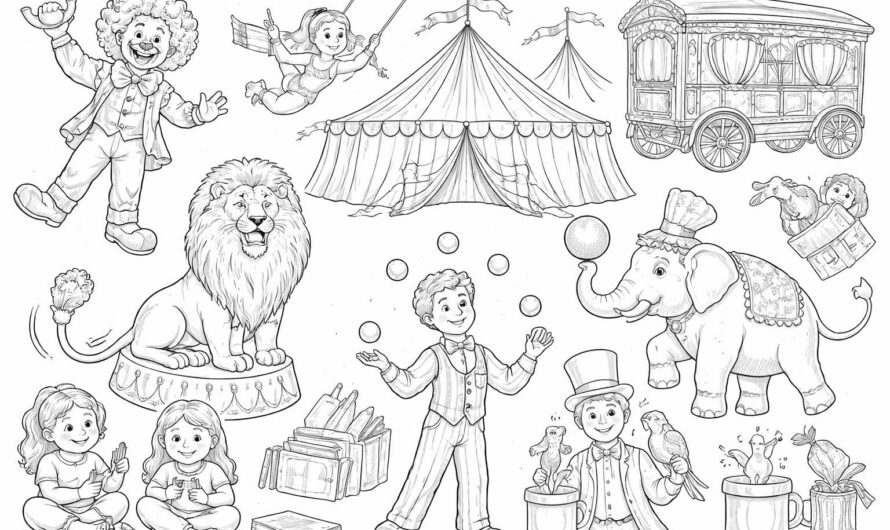Top 10 des coloriages du cirque à imprimer pour des heures de plaisir
