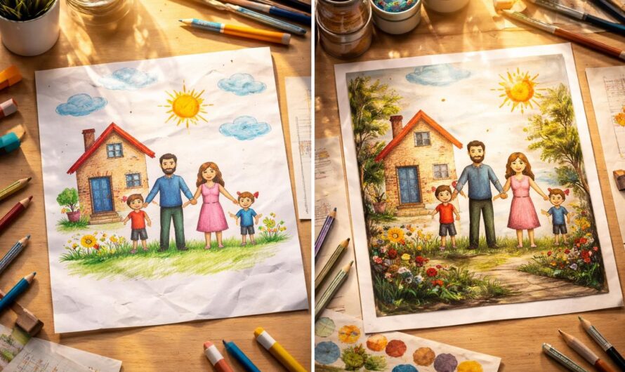 Transformez un dessin de papa en œuvre d&rsquo;art avec ces astuces simples